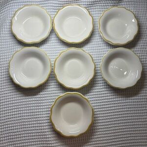 Vintage Ultima China Scalloped Saucers Small Bowls Set of 7